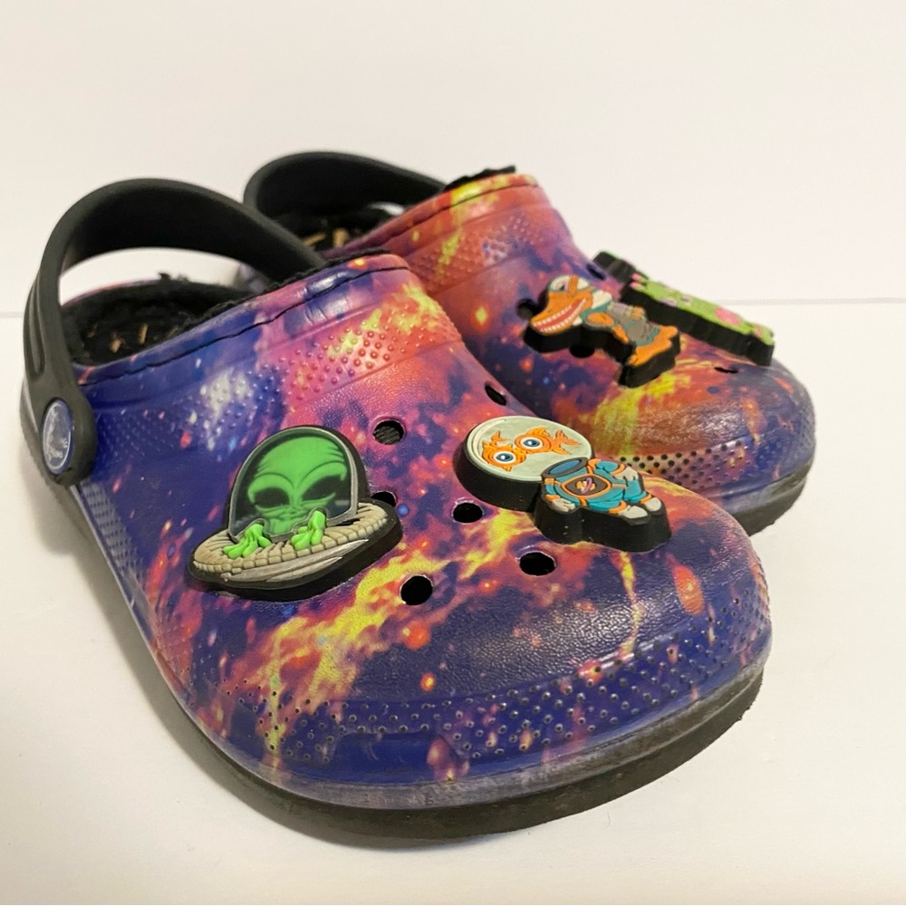 Crocs x Ron English Lined Clogs AREA 54 Aliens Universe Size 11 C Toddler Child